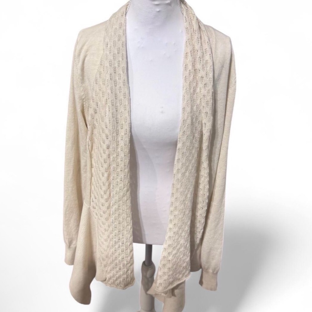 Karen Scott Cream cardigan Size L #knitwear #cardigan